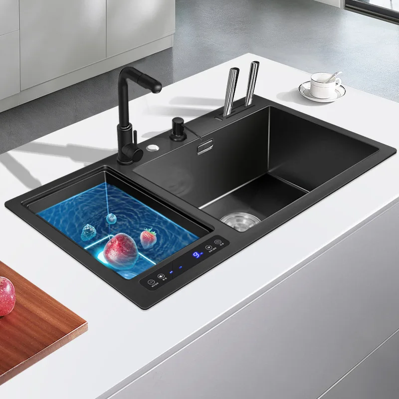 Innovative Intelligent Kitchen Sink Various Sizes Fruit And Vegetable Ultrasonic Purification Cleaning And Disinfection Sink
