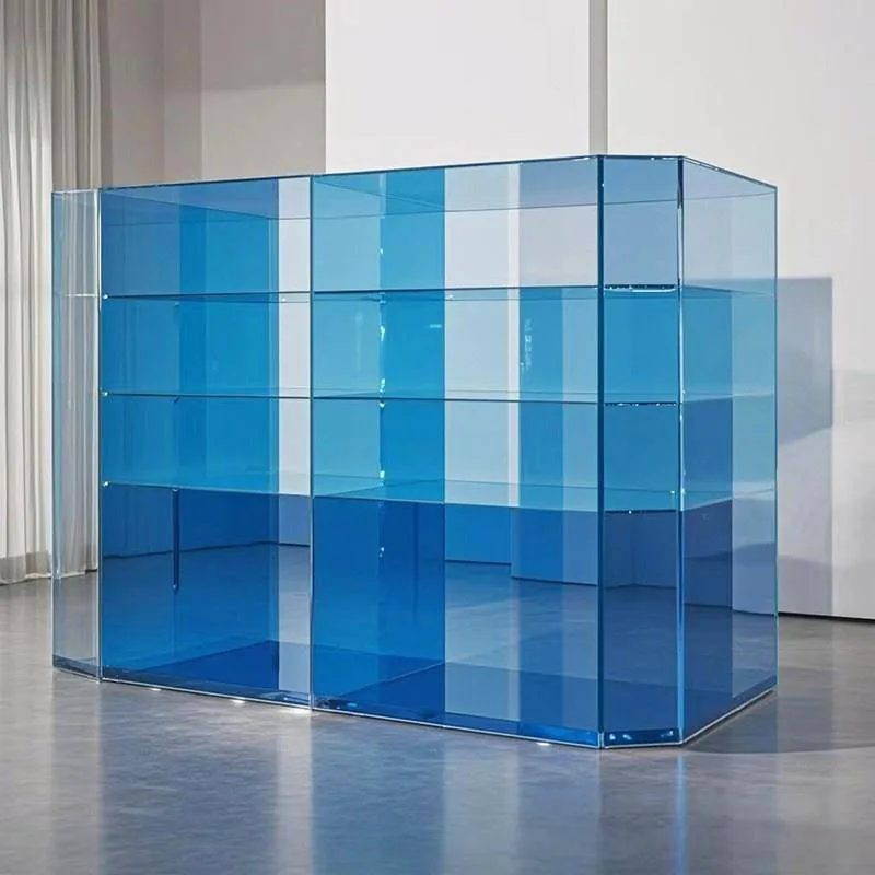 JUMEIJIA bespoke 5-tier 1:24 clear acrylic model car display case with 4 shelves and door wall mounted