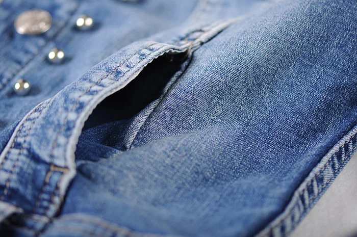 womens jean  Punk Denim Regular Length Rivet Teen Plain Jeans Jacket for women 2021