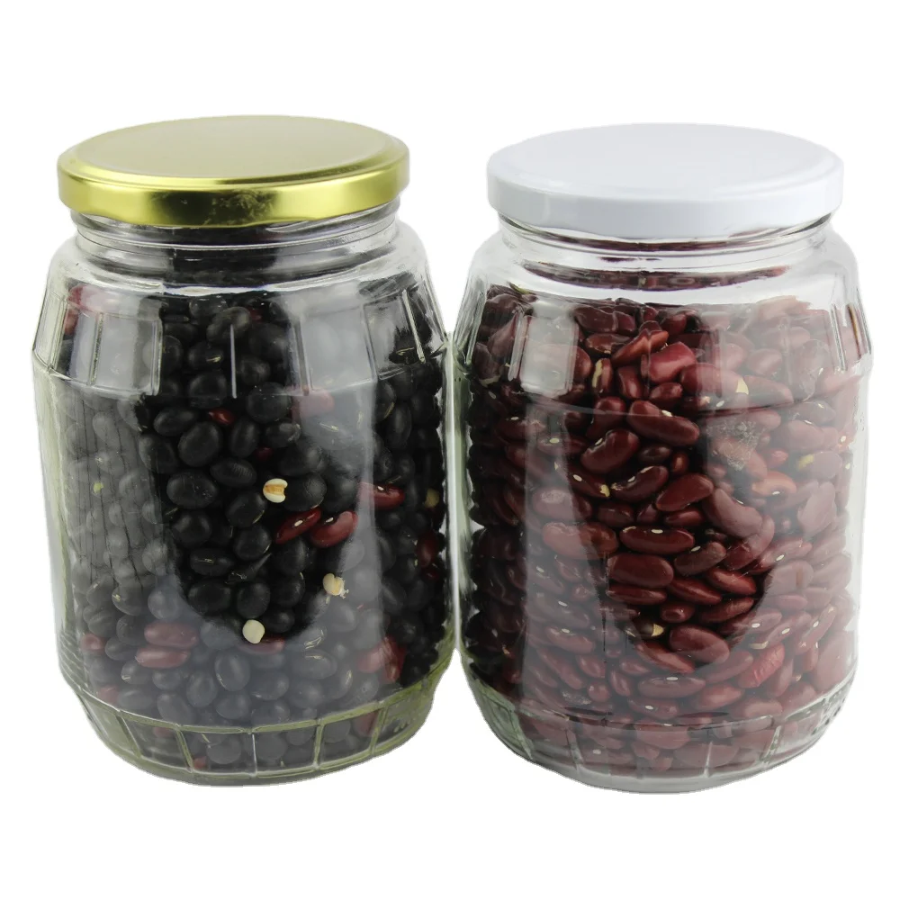 Free Sample Custom Label Empty big round pickle glass jar wide mouth  glass jar 1000ml 975 ml 32 oz 750ml 500ml