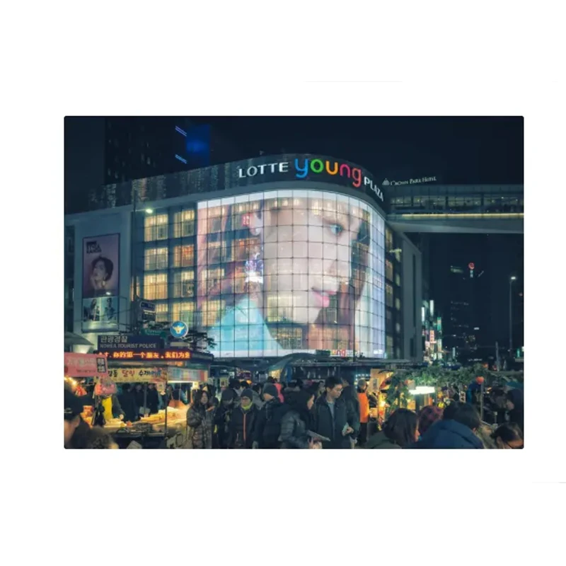 Custom Indoor LED Ultra-Thin Crystal Film FullColor Display P20 RGB  transparent led film Flexible LED Panel Light