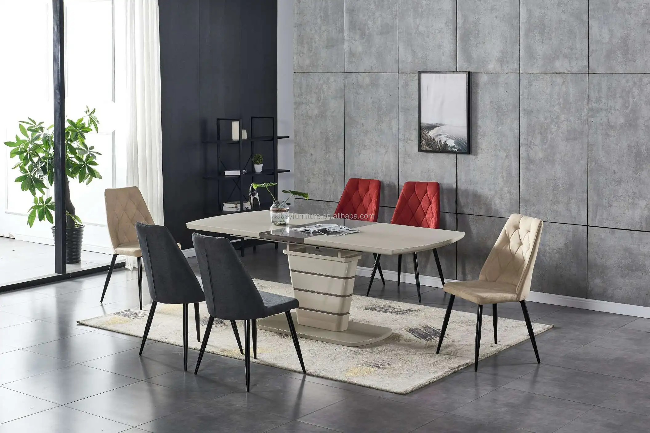 Luxury Fancy Z Shape Dining Chair Factory Direct White Dining Chair Si