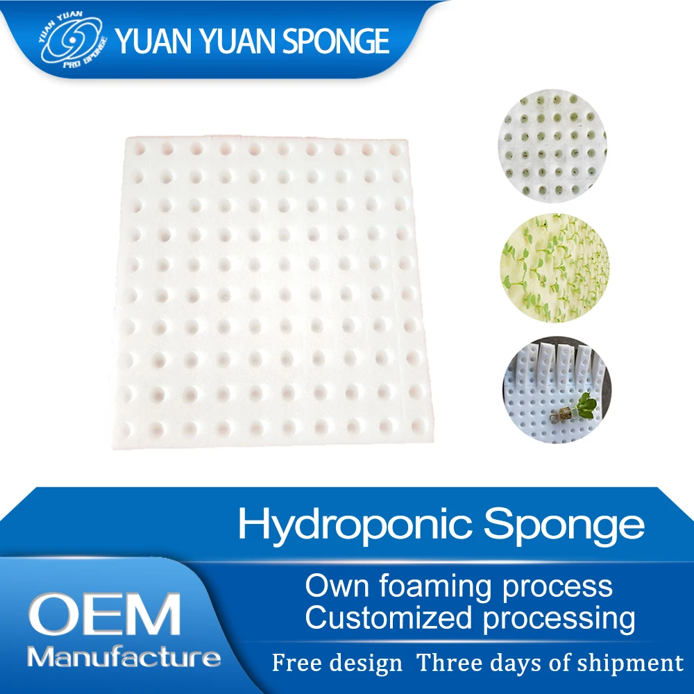 Factory Direct Selling Customized Size High Quality  Round Hole Plant Seed Cube Sponge foam seedling trays