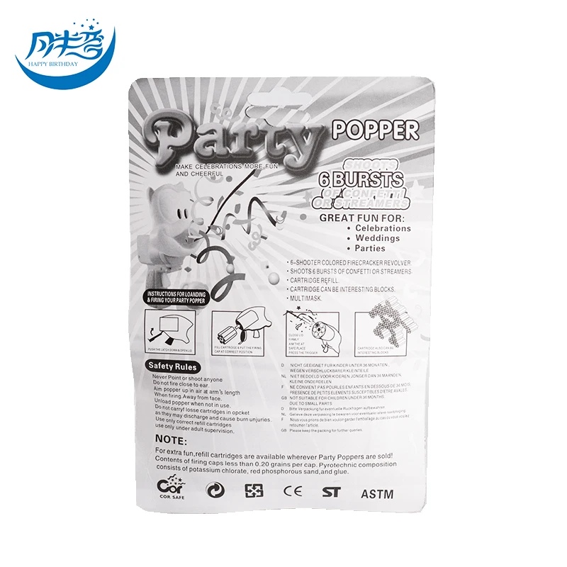 Party Popper gun  party popper New Holi Powder Color Run Holi Pigmentgulal Powder Shooter Smoke Confetti For Celebration Sport