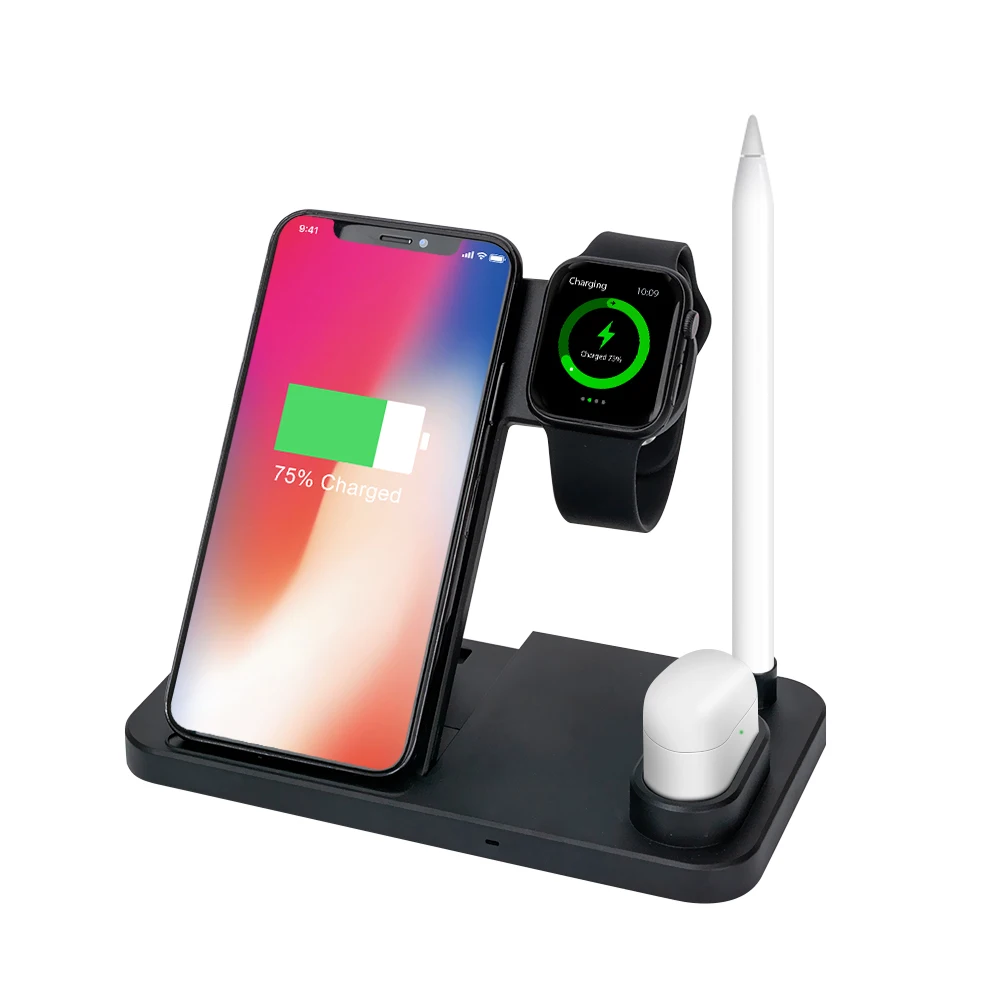 Latest Wireless Charging Station 15W 3 In 1 Cell Phone Qi Wireless Fast Charger For Iwatch For Air Pods Phone Charger Wireless