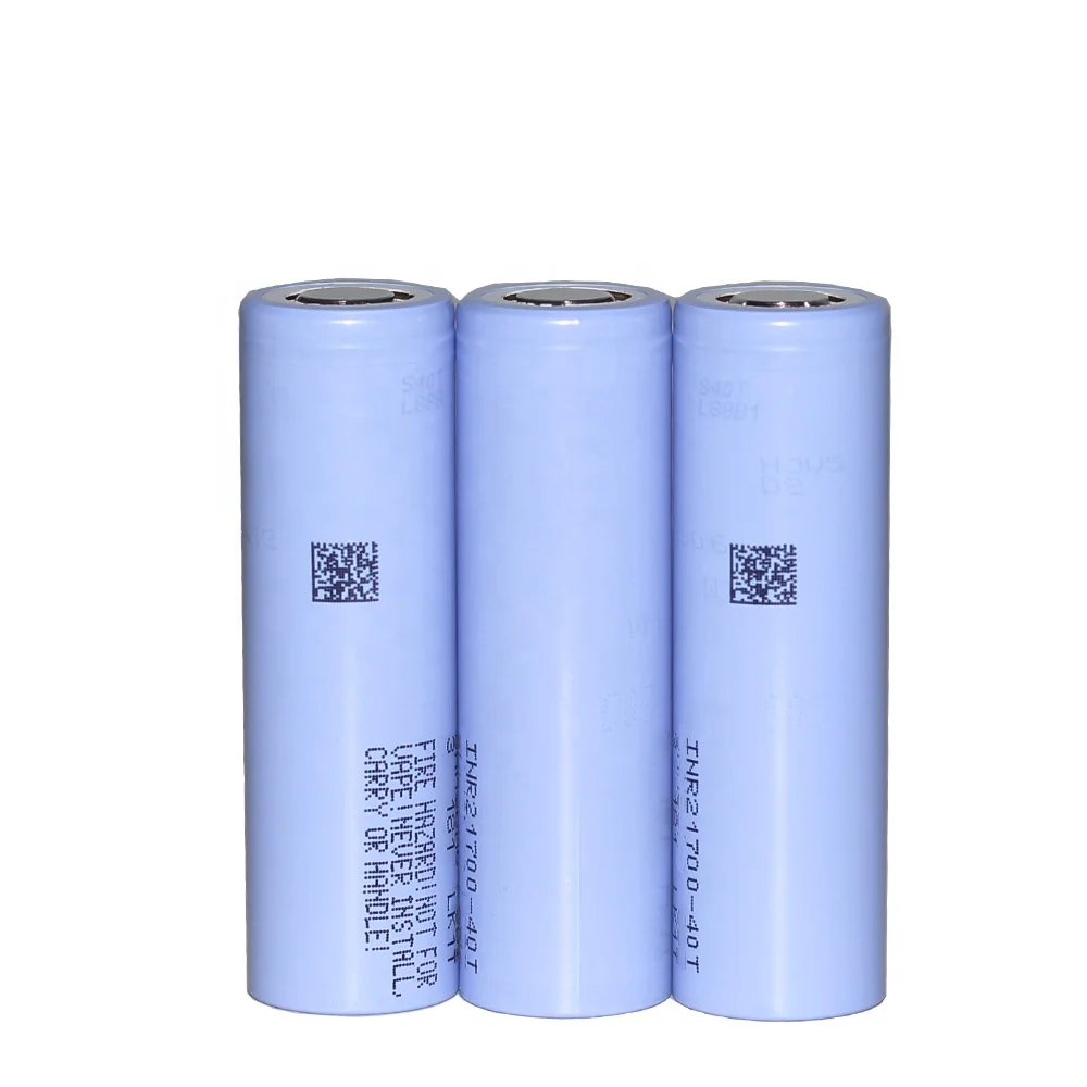 Genuine 3.6V 21700 4000mAh INR21700-40T Max 45A Continuous Discharge Battery For 21700 Samsung 40T