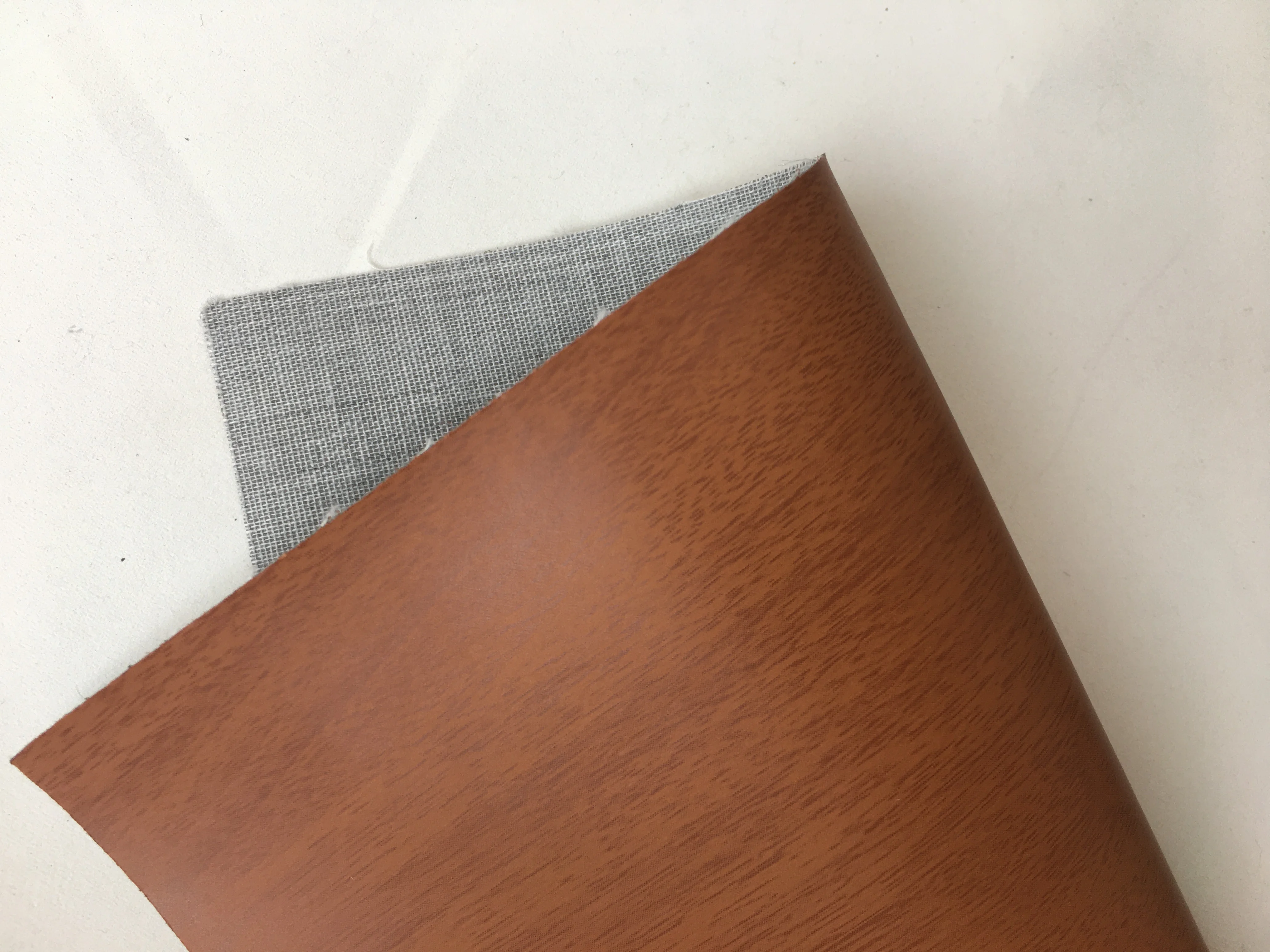 Wood grain PU leather printed PU leather furniture leather material for sofa