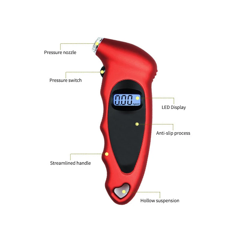 Portable Easy Use Tire Pressure Gauge With LCD Display Digital 0-150 PSI Car TPMS