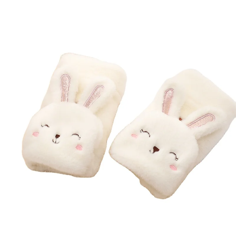 Недорогие мягкие зимние безпальцевые модные Волшебные женские перчатки из искусственного меха варежки из кроличьего меха