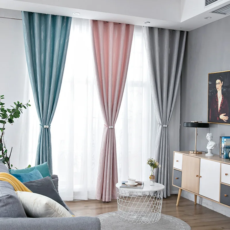 New Arrival Luxury Jacquard Drapes Blackout Curtain for Living Room Bedroom