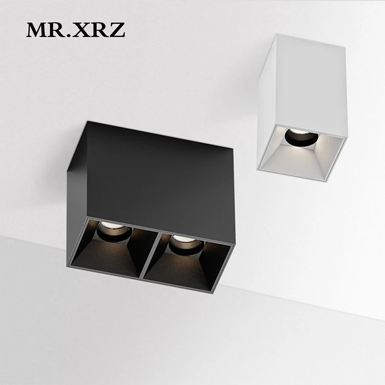 MR.XRZ Surface Mounted LED Downlight 10W 20W Square Ceiling Lamps Anti-glare LED Spotlights For Indoor Lighting