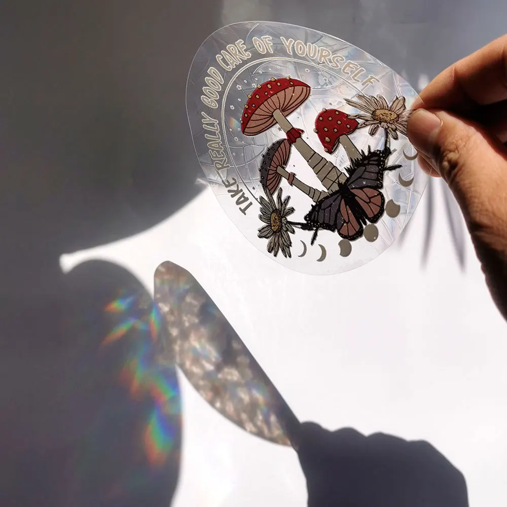 Decorative Hologram Rainbow Suncatcher Film Sticker Decal Custom Rainbow Maker Suncatcher Window Stickers