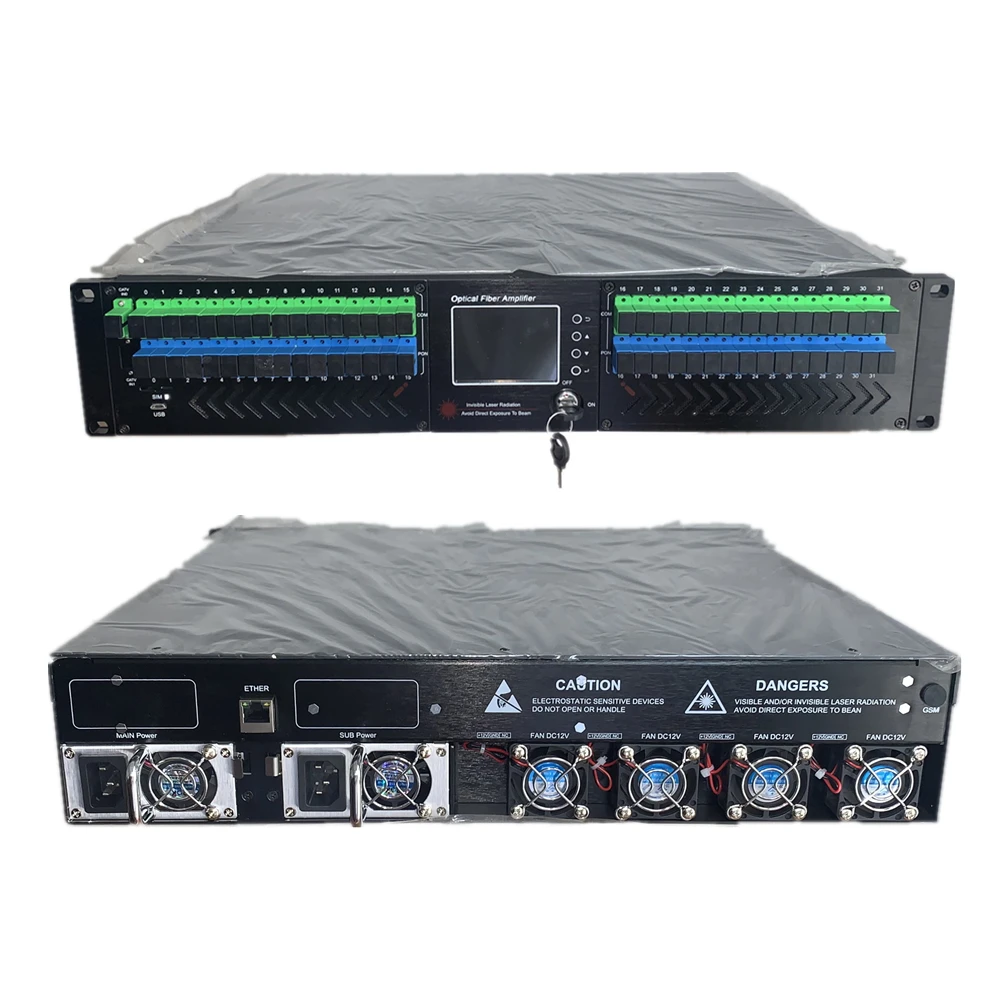 16/32 нм PON EDFA усилитель с новым насосом JDSU портов 21dB/23dB волоконно-оптический усилитель EDFA с WDM