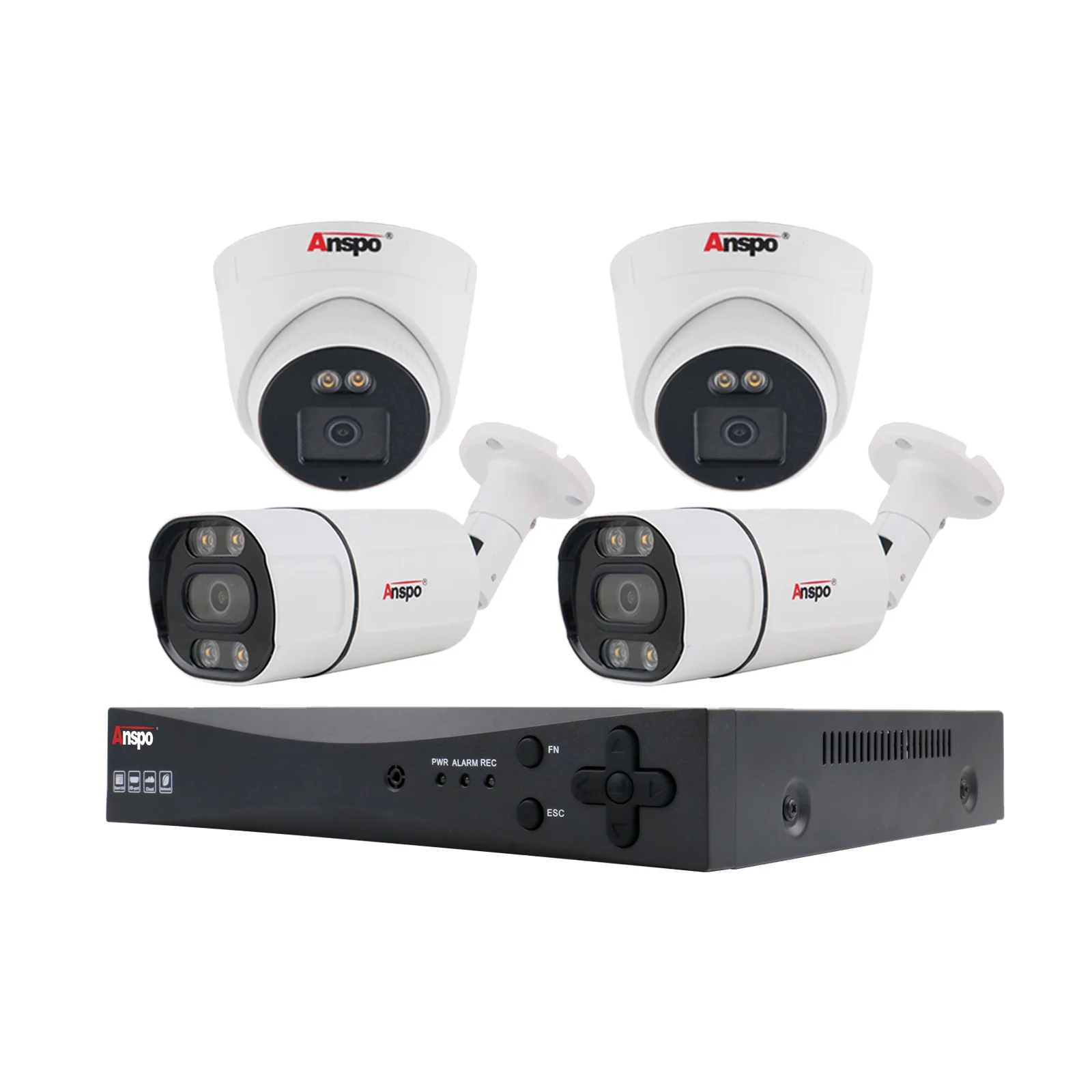 Home 4K HD Video IP Camera Kit 4pcs POE 8Mp Security CCTV Surveillance System Camera Set for NVR System