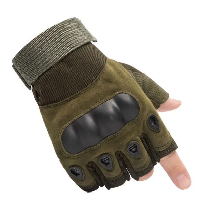 Hard Knuckle Shock Resistant Hiking Shooting Outdoor Sport guantes Combat Half Finger Tactical Gloves