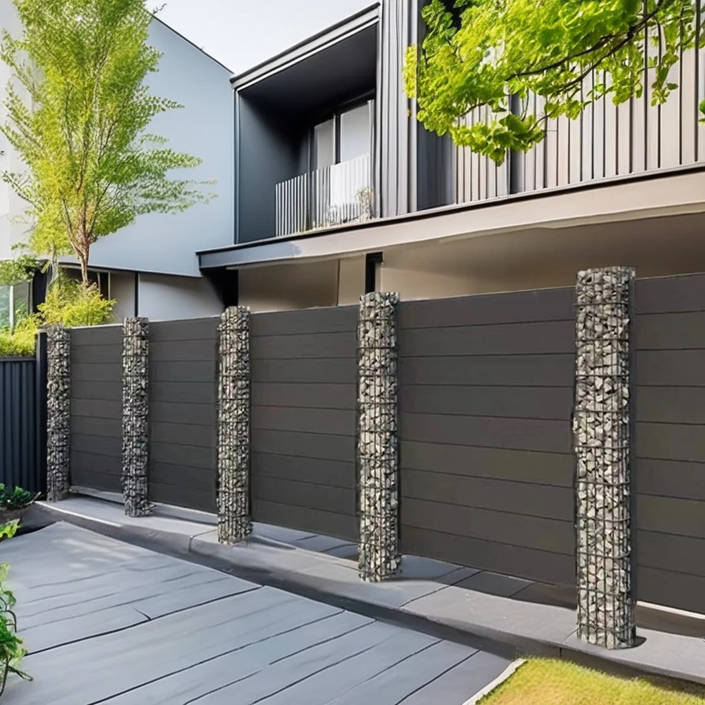 Retractable WPC Fence Gate Easy Installation White Garden Composite Wood Privacy Fence Panel Outdoor Better Than Pvc Fence