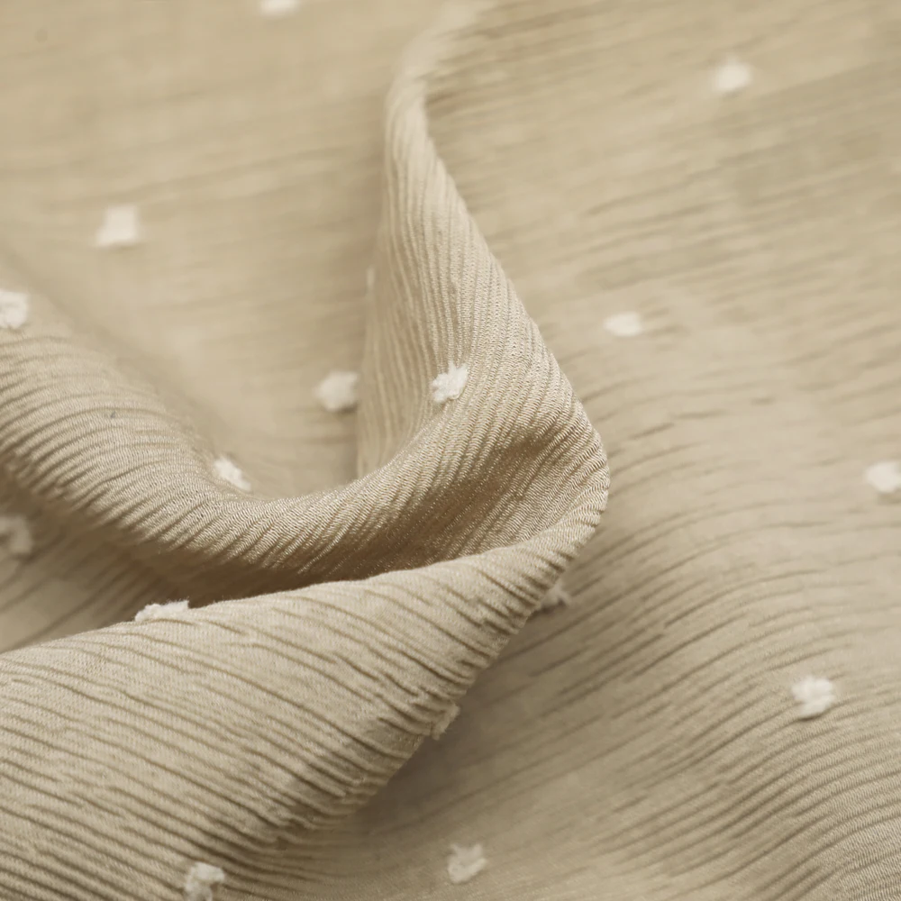 Чжэцзян текстиль NR ткань Модный на заказ креп с жаккардом для женского платья