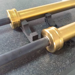 2.3m industrial  weight lifting color commercial gym ipf  27*2300mm bar gold barbell