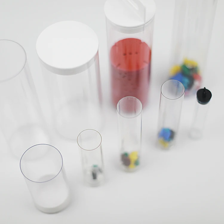 Clear sealed bottom tube  Lucite pipe  Transparent plastic test tube    25ml  35ml 45ml  50ml  100ml  tube