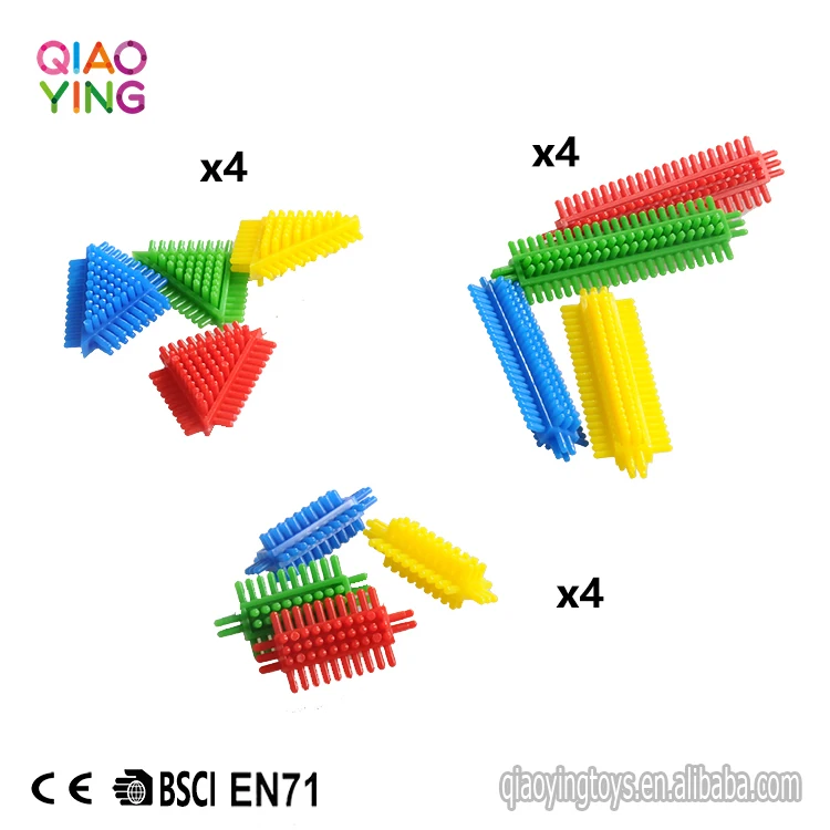 Hotsale Bristle Blocks 40 Pieces In Low Square Box