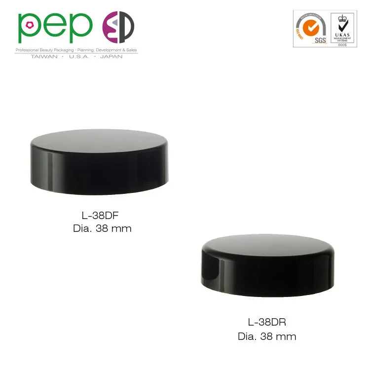 8g. Plastic Clear Thick Bottom PS Jars with ABS Black Lid  J-0838DRC
