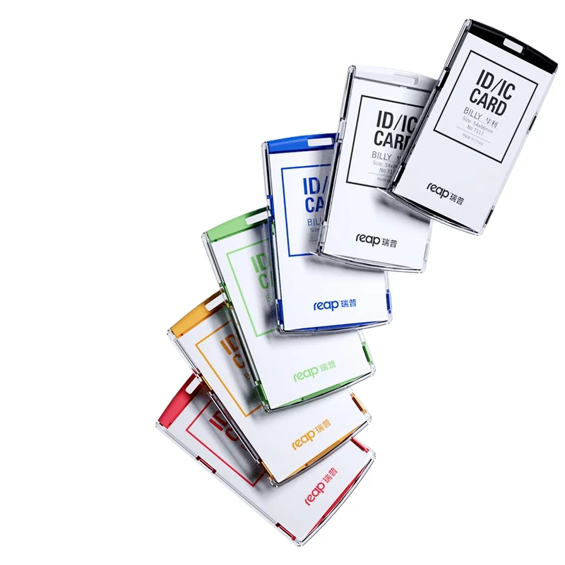 ID/IC Card Holder Name Tag Plastic Badge Holder for Kids Name Label School Camp Office Business