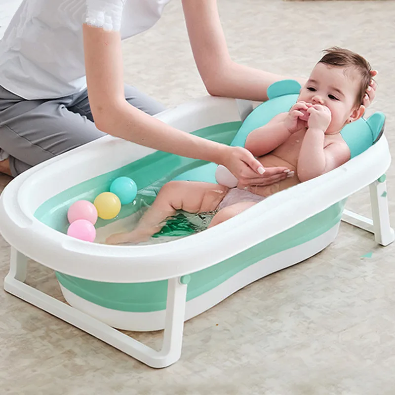 BPA FREE Collapsible Baby Bath Tub for Infants to Toddler Portable Foldable Baby Bathtub & Thermometer Baby Bath for newborn