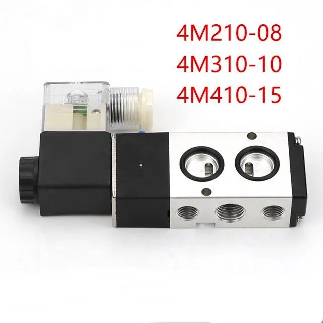 1/8 1/4  3/8 1/2 One/Two coil 5 port 3 way 4M310 4M110 4M410 4v210-08B 24V 5v dc Namur solenoid air valve