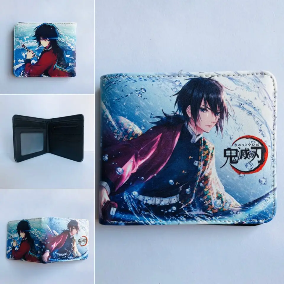 28 Styles Cartoon Anime teenagers PU leather wallet Kamado Tanjirou Kamado Nezuko Anime Wallets Coin Purse Demon Slayer
