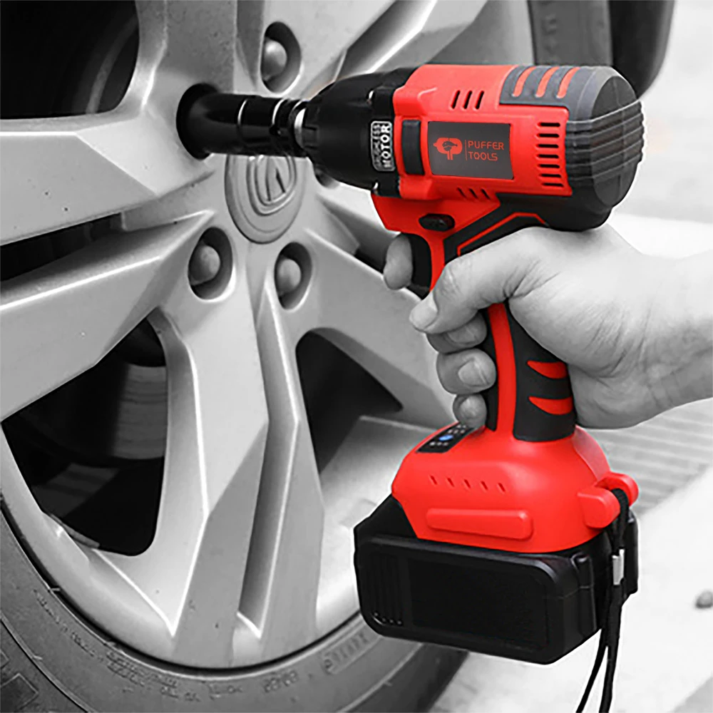 1/2' inch 550N.m Torque Brushless Motor 20V Cordless Rechargeable Battery Garage Tools for Auto Car Tyre Tire Repair Services