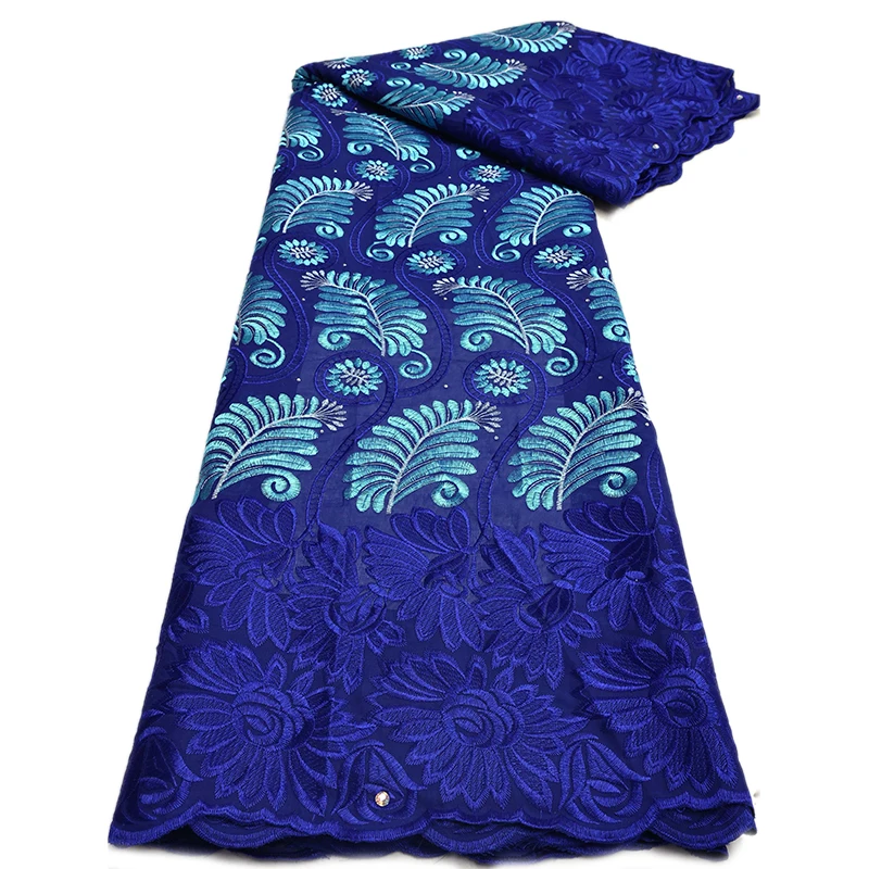 NI.AI High Quality 100% Cotton Lace Fabric African Cord Lace Embroidery Swiss Voile Lace Lafaya For Wedding Dress