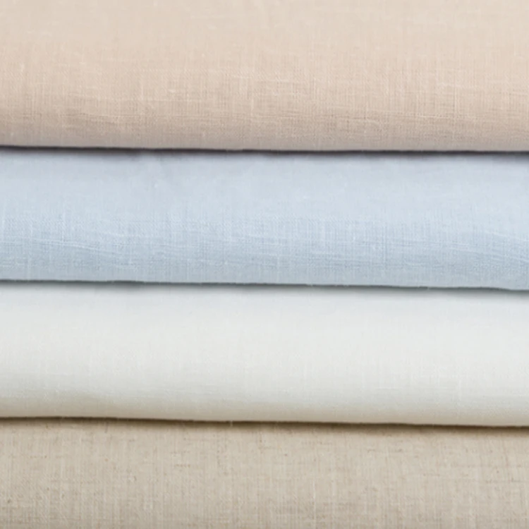Летняя мягкая легкая дышащая льняная ткань мужская рубашка Женская ткань рулон 55 льняная 45 хлопчатобумажная ткань смесь хлопчатобумажная льняная ткань