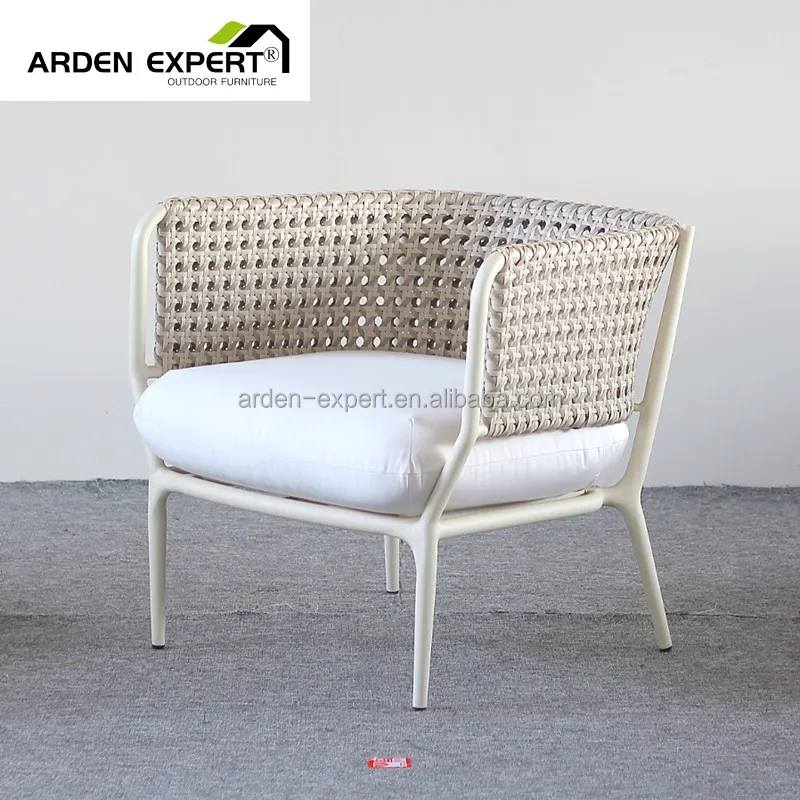 Rattan Beach Furniture Garden Set Aluminum Wicker Armchair For Outdoor Living