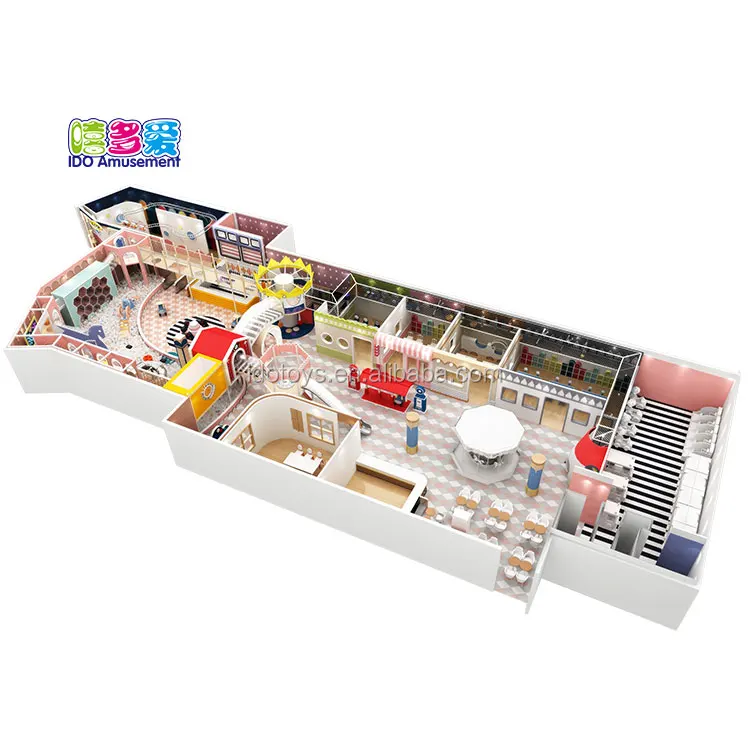 
OEM Custom Design Large Indoor Playground Park City For Teens And Kids 
