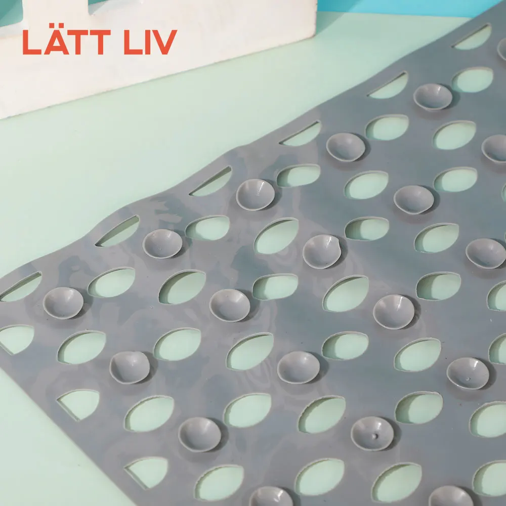 LATTLIV Rubber Massage Bathroom Rugs Drain Skin Friendly Anti bacteria Baby Non Slip Bath Mat for Tub