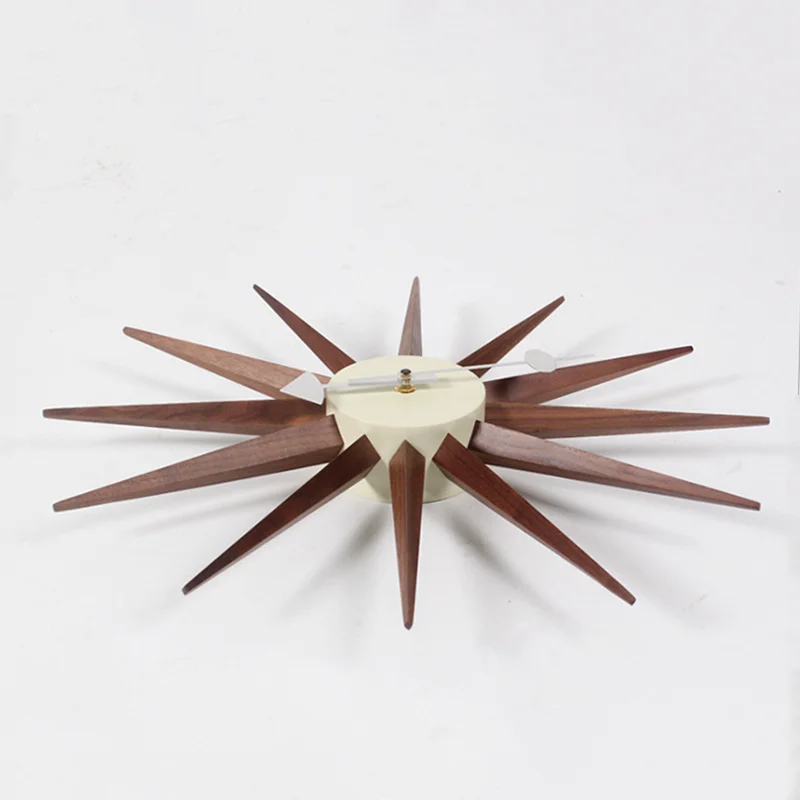 
Good quality Walnut clock pendulum decorative wall clock with logo for living room 