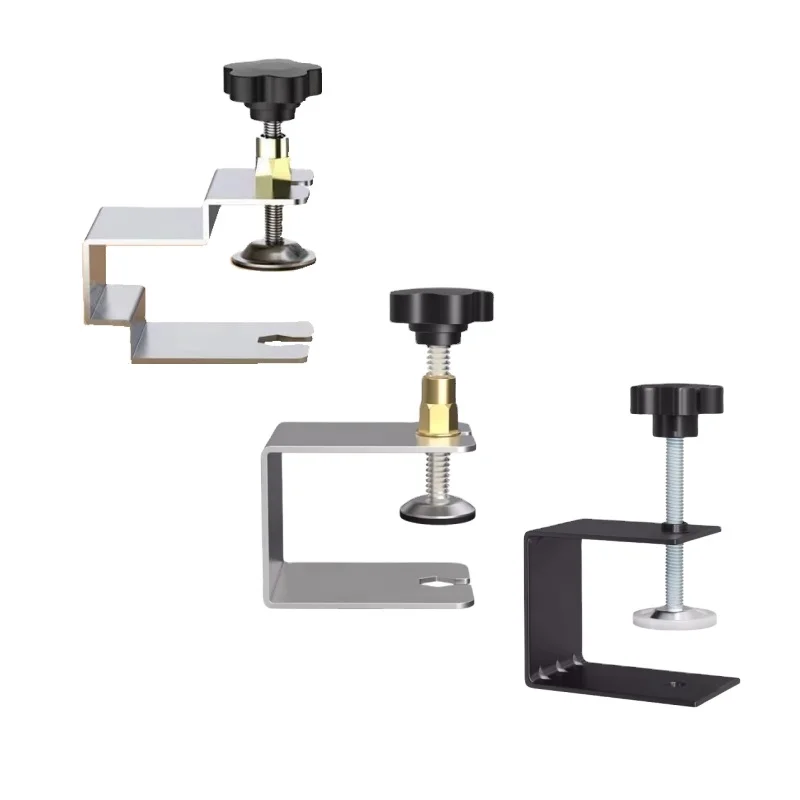 C Clamp Stainless Steel/Carbon Steel Drawer Front Installation Clamps For Furniture Cabinet Tables Desk Mount Fixing Clips