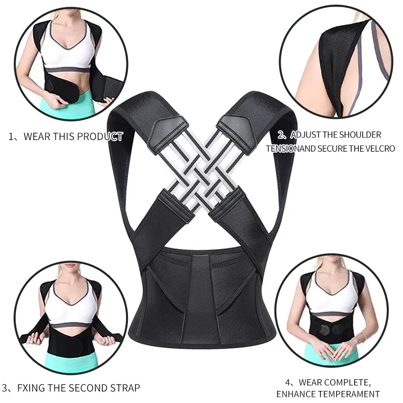 Adjustable Shoulder Straightener Hunchback Scoliosis Correction Back Posture Correction Babaca