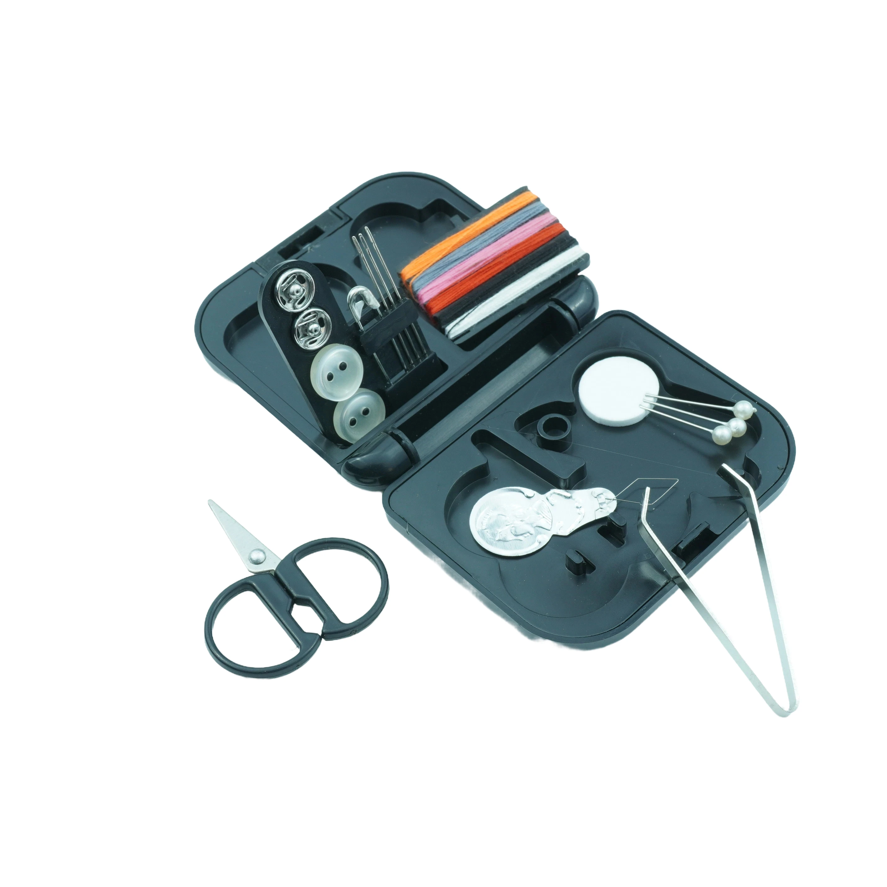 Hot Sale Custom Stainless Steel Portable Mini Sewing Kit with Needle and Thread Buttons for Home Travel and Hotel