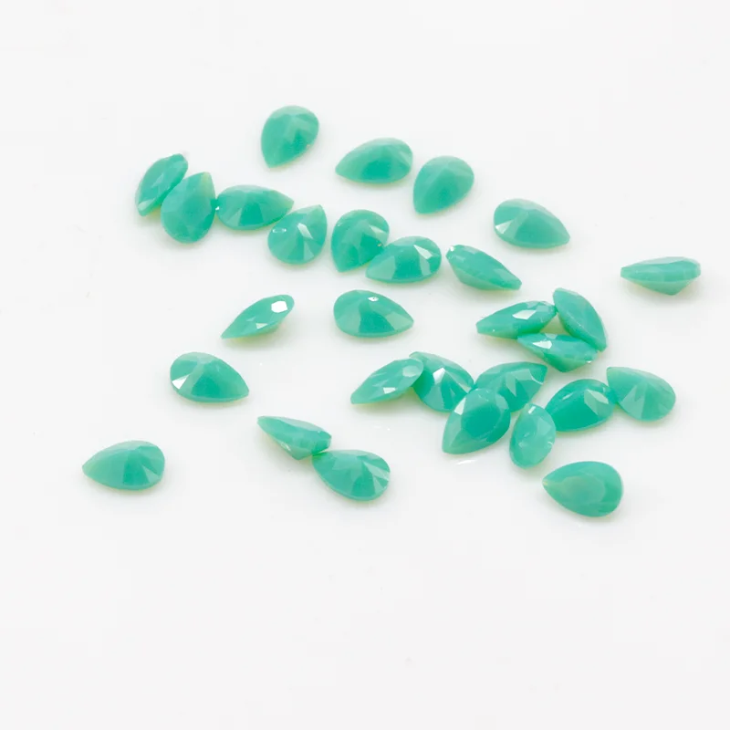 Wuzhou high quality loose nano pear cut synthetic gemstone 309-1 color opal nano