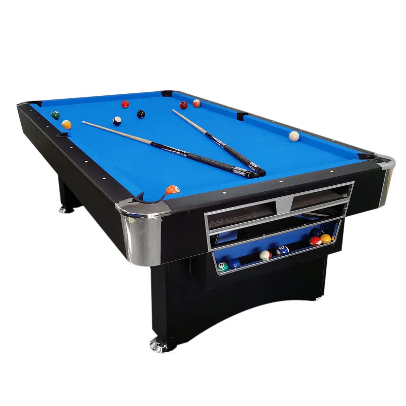 Standard Size Indoor 2 in 1 American Black Eight Billiards Pool Table and Table Tennis Table for adult