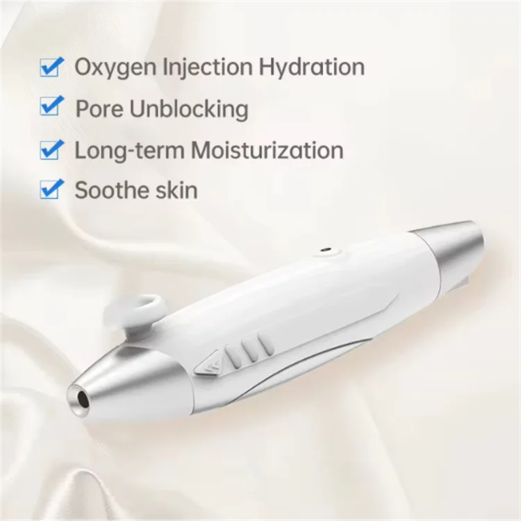 High Pressure Water Oxygen Jet Spray Pen Face Hydration Rejuvenation Machine Handheld Nano Mist Sprayer Facial Injector