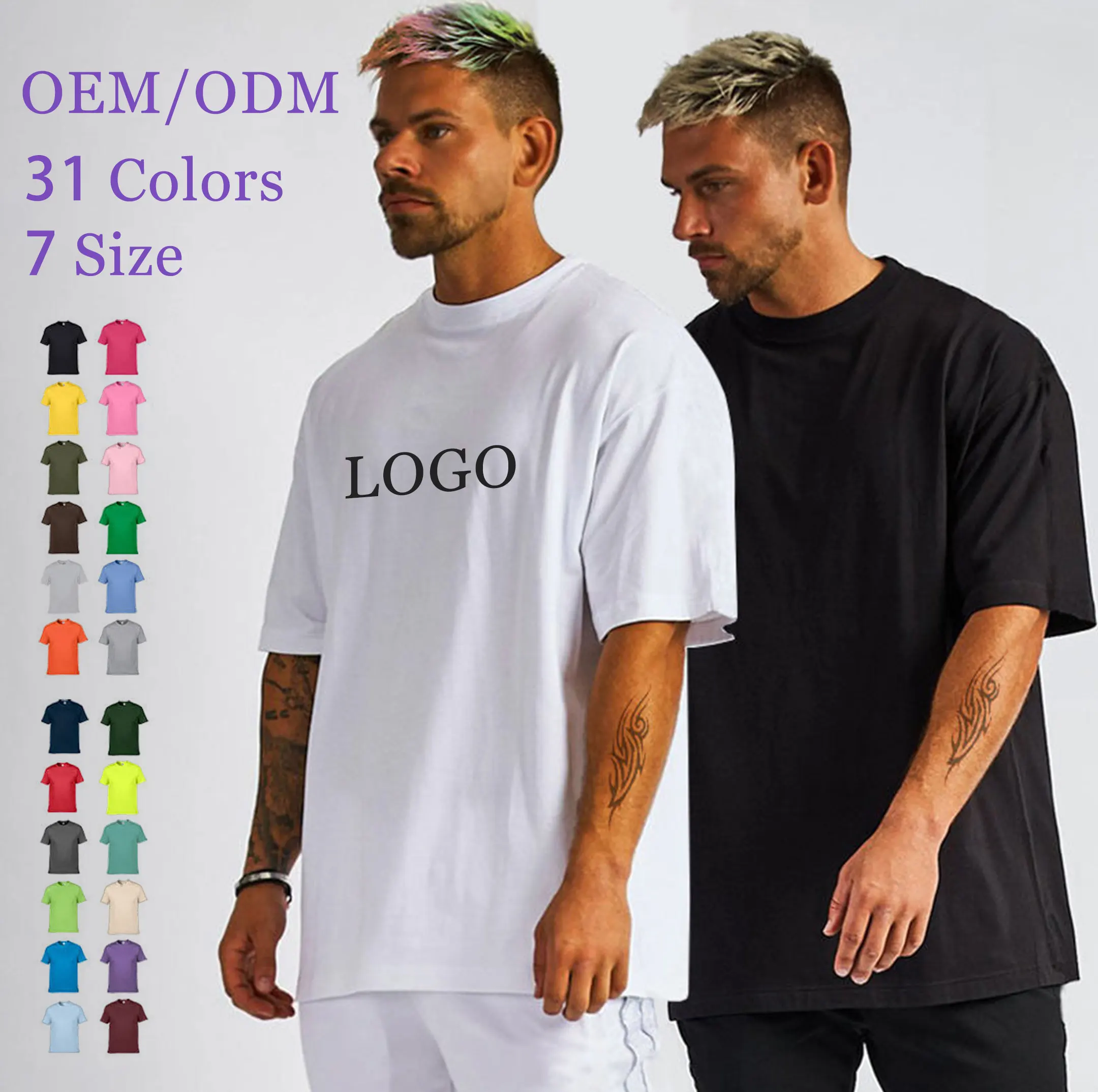 Custom Tshirt Plain Black White Classic Short Sleeved Tee Summer Casual High Quality Men T Shirts 100% Premium Pure Cotton Blank