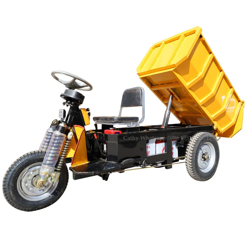 LK135 1.5 ton electric dump truck with hydraulic lifting system, used for transporting ore/concrete