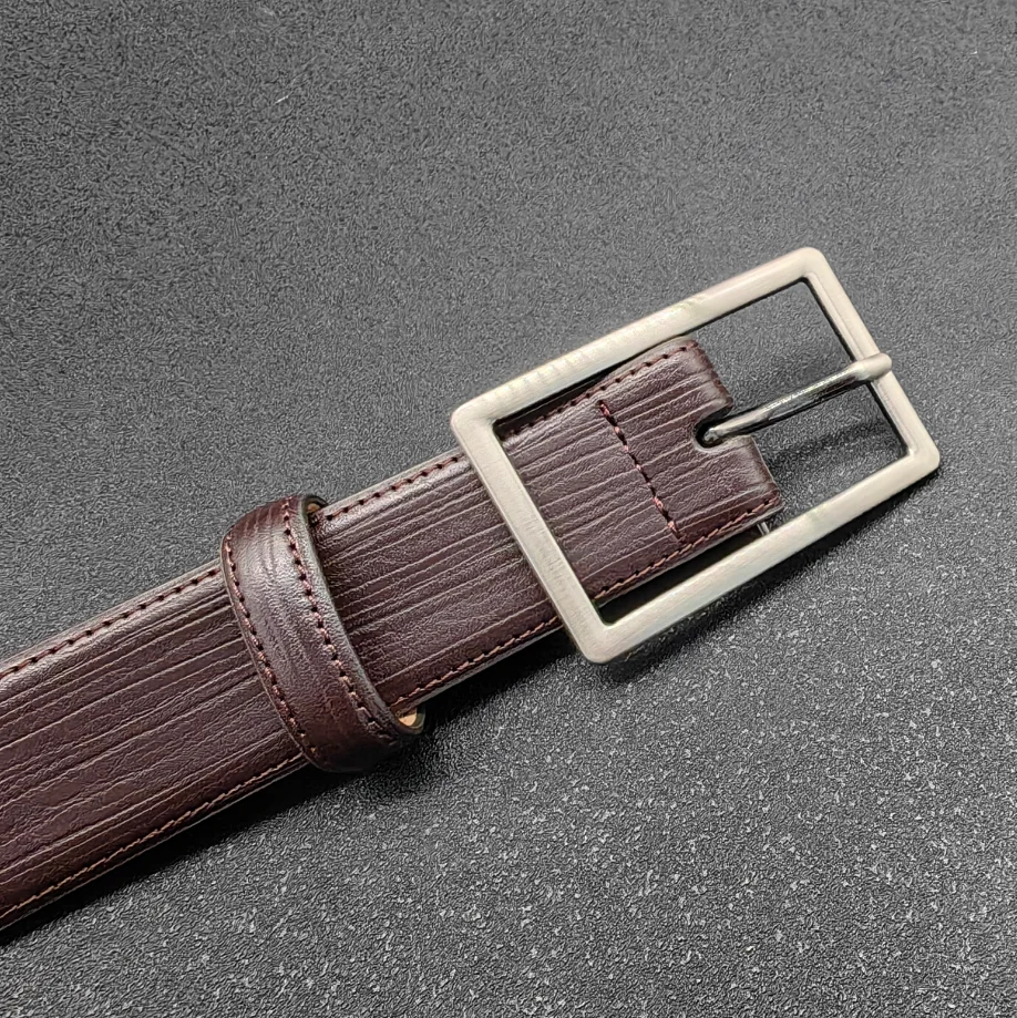 FM 2023  PU Leather Casual dress belt with classic single fork buckle leather belt for men Women Belt
