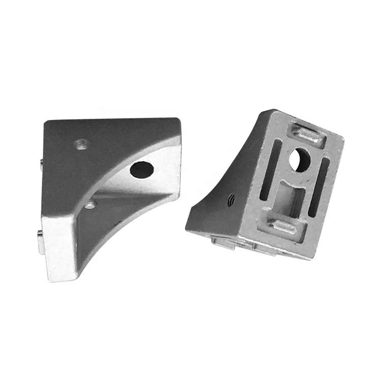 Brace Aluminum Profiles Accessories L Shape Electrical 3 Plug T Slot Die Cast Right Angle 90 Degree Corner Bracket Profile Alloy