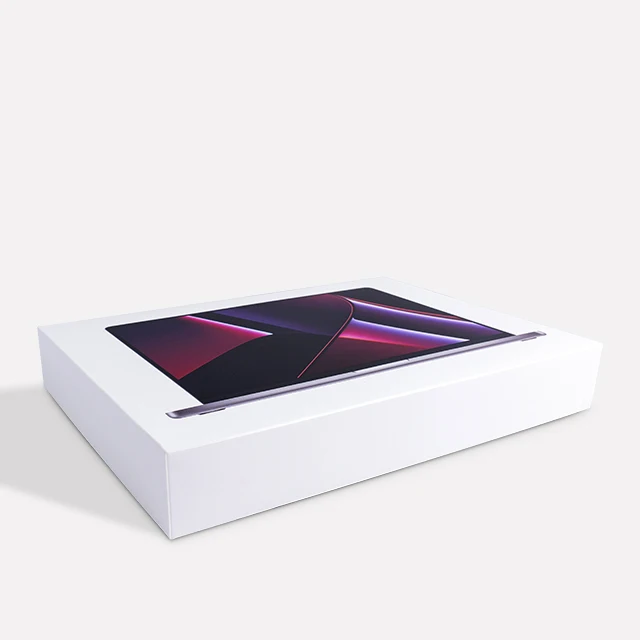 wholesale custom design white tablet computer lid and base box packaging shipping cardboard box