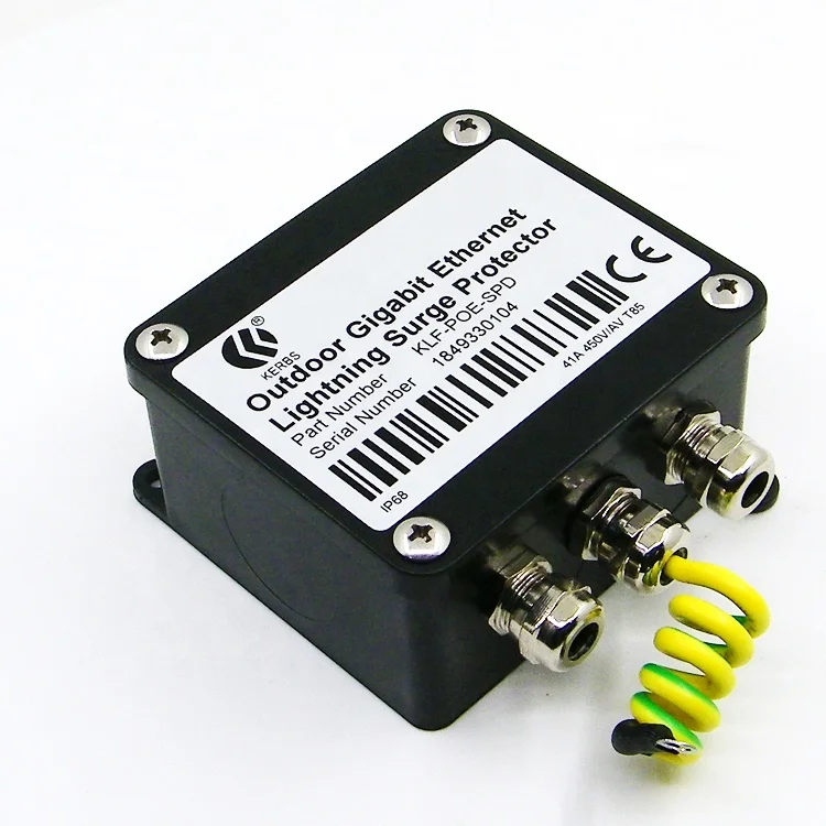 48V RJ45 outdoor lightning protection 1000m POE Surge Protector for Outdoor Network Protection
