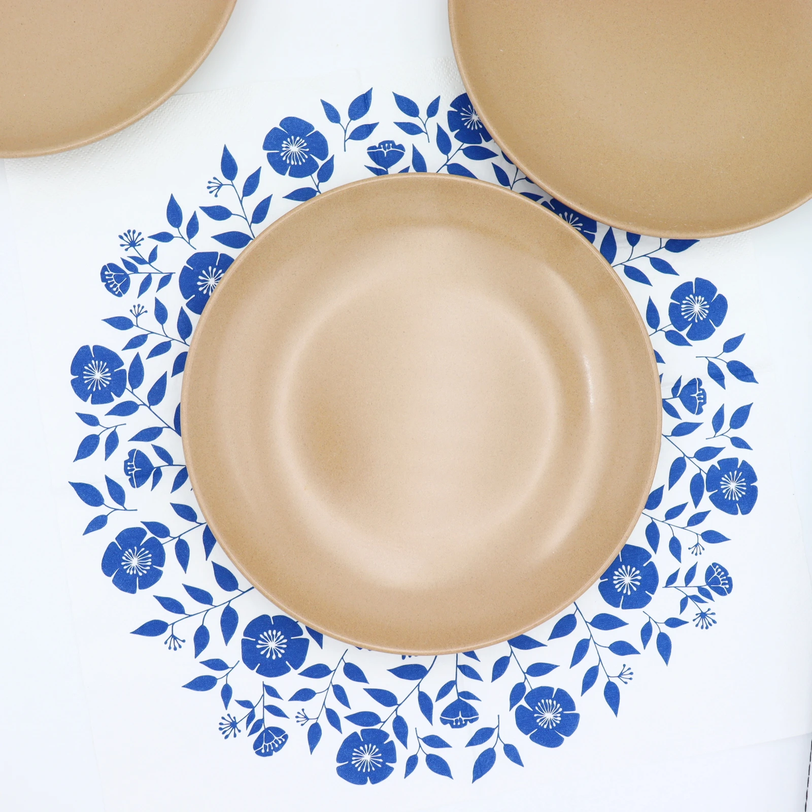 BambooTalk Eco friendly Bamboo fiber kids plate Rice Husk Round Plates Dishes Dinnerware sets Tableware