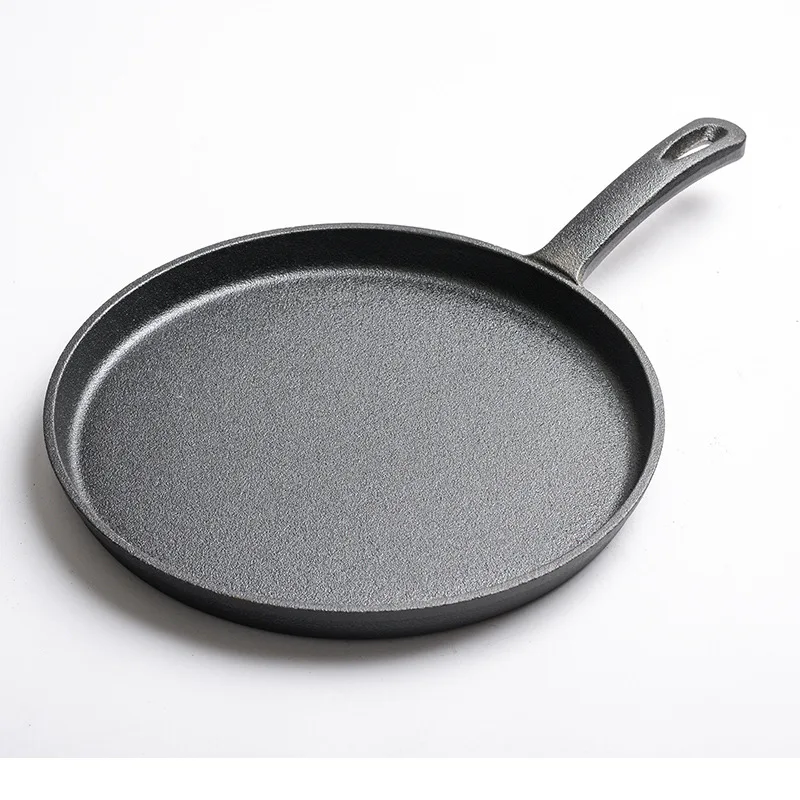 Fast Delivery Pre-Seasoned Custom Round Cast Iron Skillet Frying Pan For Pancakes